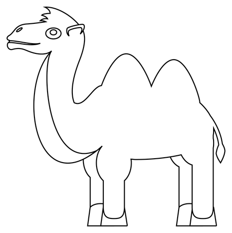 Two Hump Camel Coloring Page